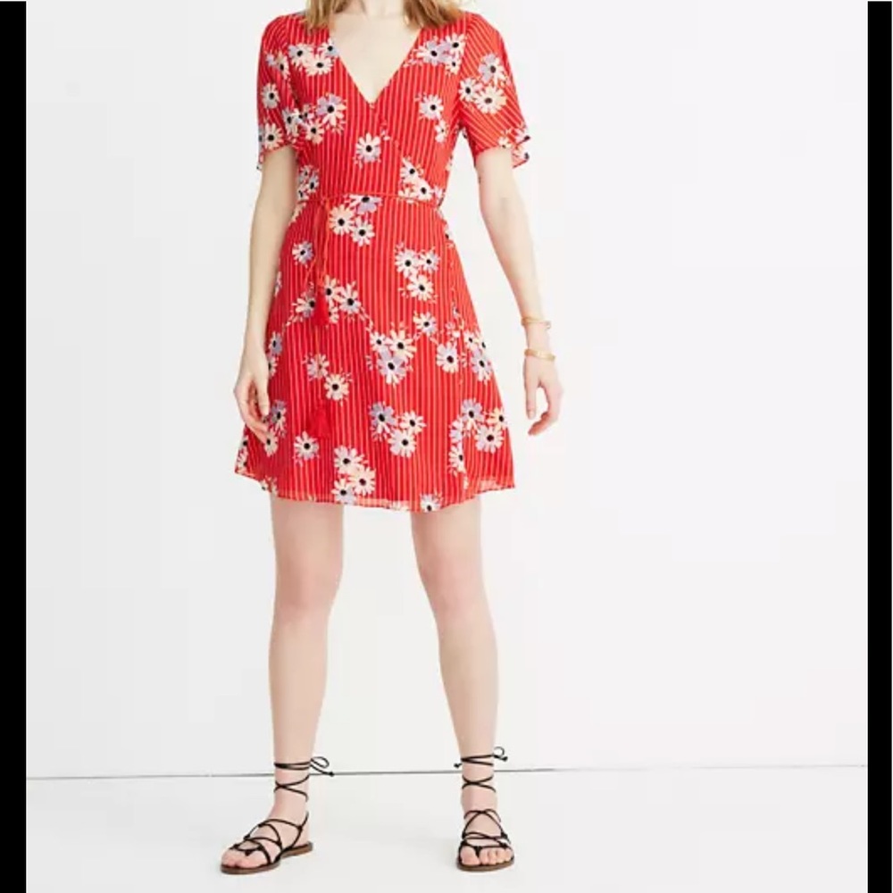 Madewell button wrap dress